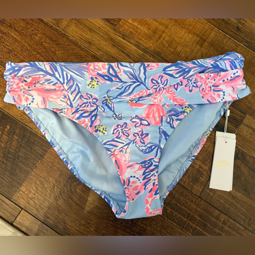 Lilly Pulitzer Lagoon Sarong Hipster Bikini Bottoms
